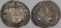 Brandenburg-Ansbach 3 Kreuzer (Groschen) 1625 Joachim Ernst 1603-1625. Beschnittener Schrötling, Patina, TTB