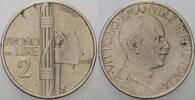 Italien-Königreich 2 Lire Vittorio Emanuele III. 1900-1946. -
