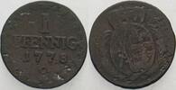 Sachsen-Albertinische Linie Pfennig Friedrich August III. 1763-1806. -