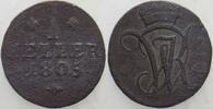 Hessen-Kassel 1 Heller Wilhelm I. 1785-1821. -
