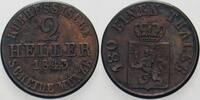 Hessen-Kassel 2 Heller Wilhelm II. 1821-1847 -