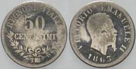 Italien-Königreich 50 Centesimi Vittorio Emanuele II. 1861-1878. -