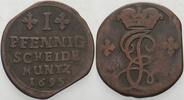Hildesheim Bistum 1 Pfennig Jobst Edmund von Brabeck 1688-1702 -