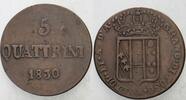 Italien-Toscana 5 Quattrino Leopold II., 1824-1859 -