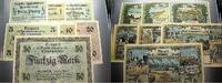 Serie 1/2 Mark - 50 Mark (7 Stück) 22.2.1922 Banknoten nach Rosenberg Handelskammer des Memelgebiets Leicht gebraucht - kassenfrisch