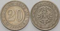 Kleinmünzen-Kaiserreich 20 Pfennig Kleiner Adler -