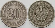 Kleinmünzen-Kaiserreich 20 Pfennig Kleiner Adler -