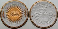 Sachsen Porzellanmedaille - weiss,, zum Teil vergoldet AUF 300 JAHRE STADT RIESA -