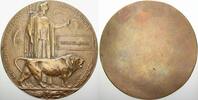 Großbritannien einseitige Bronzemedaille George V. 1910-1936. -