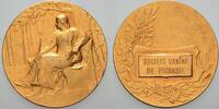 Frankreich vergoldete Bronzemedaille Dritte Republik 1870-1940. -