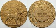 Tiere vergoldete Bronzemedaille JAGDHUNDE -