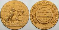 Tiere vergoldete Bronzemedaille JAGDHUNDE -