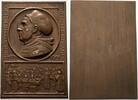 Personenmedaillen Einseitige Bronzeplakette Luther, Martin *10.11.1483 Eisleben +18.2.1546 Eisleben, Reformator. -