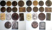 Landwirtschaft Lot von 14 Bronzemedaillen (z.T. vergoldet oder ve -