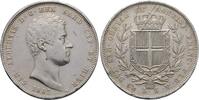 Italien-Sardinien 5 Lire Carlo Alberto 1831-1849. -