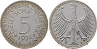 5 Mark Kursm&uuml;nzen 5 Deutsche Mark 1974 F Bundesrepublik Deutschland Pati... 30,00 EUR  + 9,50 EUR frais d'envoi