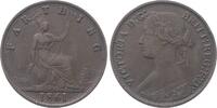 Gro&szlig;britannien Farthing 1861 Victoria 1837-1901. Wz. Rdf., sehr sch&ouml;n 10,00 EUR  + 6,50 EUR frais d'envoi