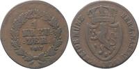 Nassau 1 Kreuzer 1817 Wilhelm 1816-1839. Fast sehr sch&ouml;n 8,00 EUR  + 6,50 EUR frais d'envoi