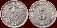  5 Pfennig 1899 A GERMANY - DEUTSCHES REICH - WILHELM II, 1888-1918 -  1... 4,00 EUR  + 9,50 EUR frais d'envoi