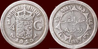 ¼ Gulden NEDERLAND (NETHERLANDS, KINGDOM) - NEDERLANDS-INDIË (DUTCH EAST INDIES) - WILHELMINA, 1890-1948 - 1915, Utrecht -