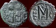 AE Follis BYZANTINE EMPIRE - JUSTINUS (JUSTIN) II, 565-578 - of 40 nummi, Constantinopolis, year 6 -