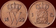 Koninkrijk der Nederlanden 1 Cent 1822 NEDERLAND (NETHERLANDS, KINGDOM) ... 70,00 EUR  + 9,50 EUR frais d'envoi
