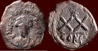 AE Follis BYZANTINE EMPIRE - PHOCAS, 602-610 - 1/2 Constantinopolis -