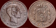 M&uuml;nzen 5 Centimos 1878 OM SPAIN, KINGDOM - ALFONSO XII, 1874-1885 -  32,00 EUR  + 9,50 EUR frais d'envoi