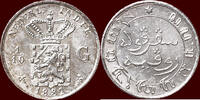  1/10 Gulden 1882 NEDERLAND (NETHERLANDS, KINGDOM) - NEDERLANDS OOST-IND... 80,00 EUR prix TTC + 9,50 EUR frais d'envoi