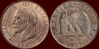  5 Centimes 1862 BB FRANCE - SECOND EMPIRE - NAPOLEON III, 1852-1870 -  ... 145,00 EUR  + 11,00 EUR frais d'envoi