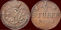  &frac12; St&uuml;ber 1804 R GERMANY - BERG, HERZOGTUM - MAXIMILIAN IV JOSEPH VON BA... 20,00 EUR  + 9,50 EUR frais d'envoi