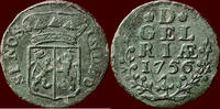 Gelderland Duit NOORDELIJKE NEDERLANDEN (NETHERLANDS) - REPUBLIEK, 1581-1795 - GELDERLAND - 1756, Harderwijk -