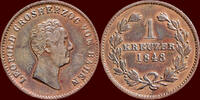  1 Kreuzer 1843 GERMANY - BADEN, GROSHERTOGTUM - KARL LEOPOLD FRIEDRICH,... 7,00 EUR  + 9,50 EUR frais d'envoi