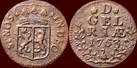 Gelderland Duit NOORDELIJKE NEDERLANDEN (NETHERLANDS) - REPUBLIEK, 158-1795 - GELDERLAND - 1753, Harderwijk -
