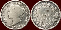 10 Cents CANADA - VICTORIA, 1837-1901 - 1870, London -