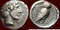 AR Drachm LUCANIA, HYELA - circa 465-440 BC -