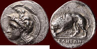 AR Stater LUCANIA, HYELA - or didrachm, circa 334-300 BC -