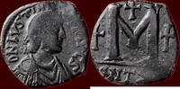 AE Follis BYZANTINE EMPIRE - JUSTINUS I THRAX, 518-527 - of 40 nummi, Antiochia -