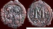 AE Follis BYZANTINE EMPIRE - JUSTINUS (JUSTIN) II, 565-578 - of 40 nummi, Constantinopolis, year 9 -