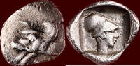 AR 1/24 Stater CARIAN ISLANDS, RHODOS, IALYSOS - or hemiobol, circa 480-408 BC -