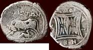 AR Drachm ILLYRIA, APOLLONIA - AINEA ARISTON, magistrate - or victoriatus, circa 200-48 BC -