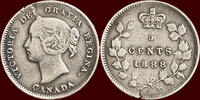 5 Cents CANADA - VICTORIA, 1837-1901 - 1888, London -