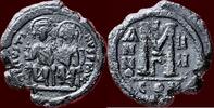 AE Follis BYZANTINE EMPIRE - JUSTINUS (JUSTIN) II, 565-578 - of 40 nummi, Constantinopolis, year 4 -
