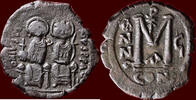 AE Follis BYZANTINE EMPIRE - JUSTINUS (JUSTIN) II, 565-578 - of 40 nummi, Constantinopolis, year 6 -