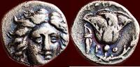 AR Drachm CARIAN ISLANDS, RHODOS - GORGOS, magistrate - circa 205-190 BC -