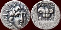 AR Hemidrachm CARIAN ISLANDS, RHODOS - DAMAS, magistrate - circa 125-88 BC -