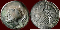 AE BRUTTIUM - THE BRETII - AE 25 or Sextans, circa 215 - 205 BC -