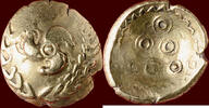 AV Stater CELTIC TRIBES - GALLIA (GAUL) - GERMANIA / GERMANIA INFERIOR - RHINE CELTS - with concave fabric , circa 50-25 BC -