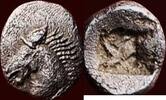 AEOLIS, KYME - AR Tetartemorion, circa 500-480 BC -