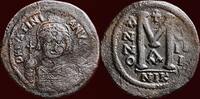 AE Follis BYZANTINE EMPIRE - JUSTINIANUS I, 527-565 - of 40 nummi, Nikomedia -